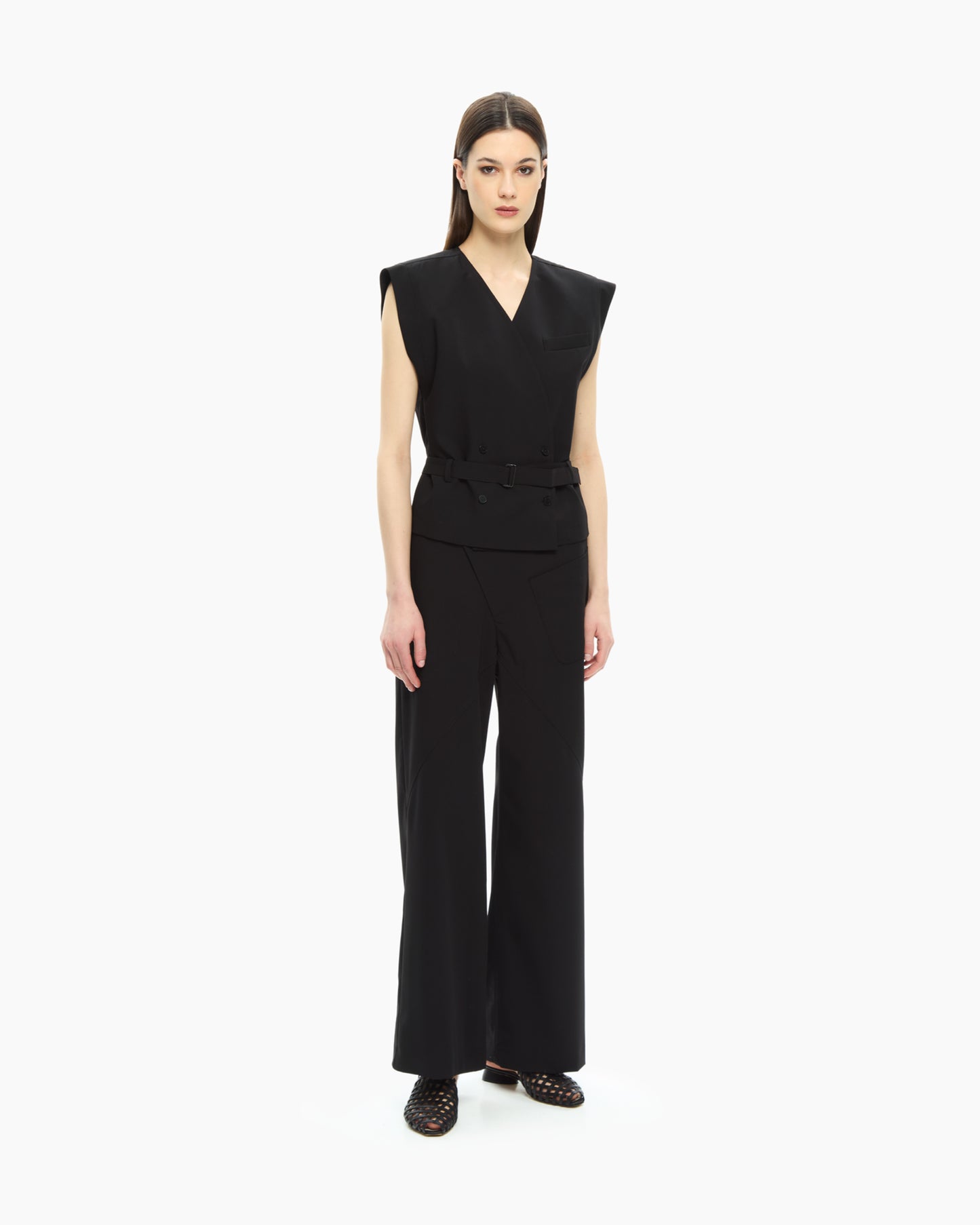 MLO Pantalone a vita alta NERO