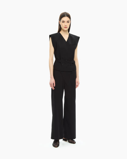 MLO Pantalone a vita alta NERO