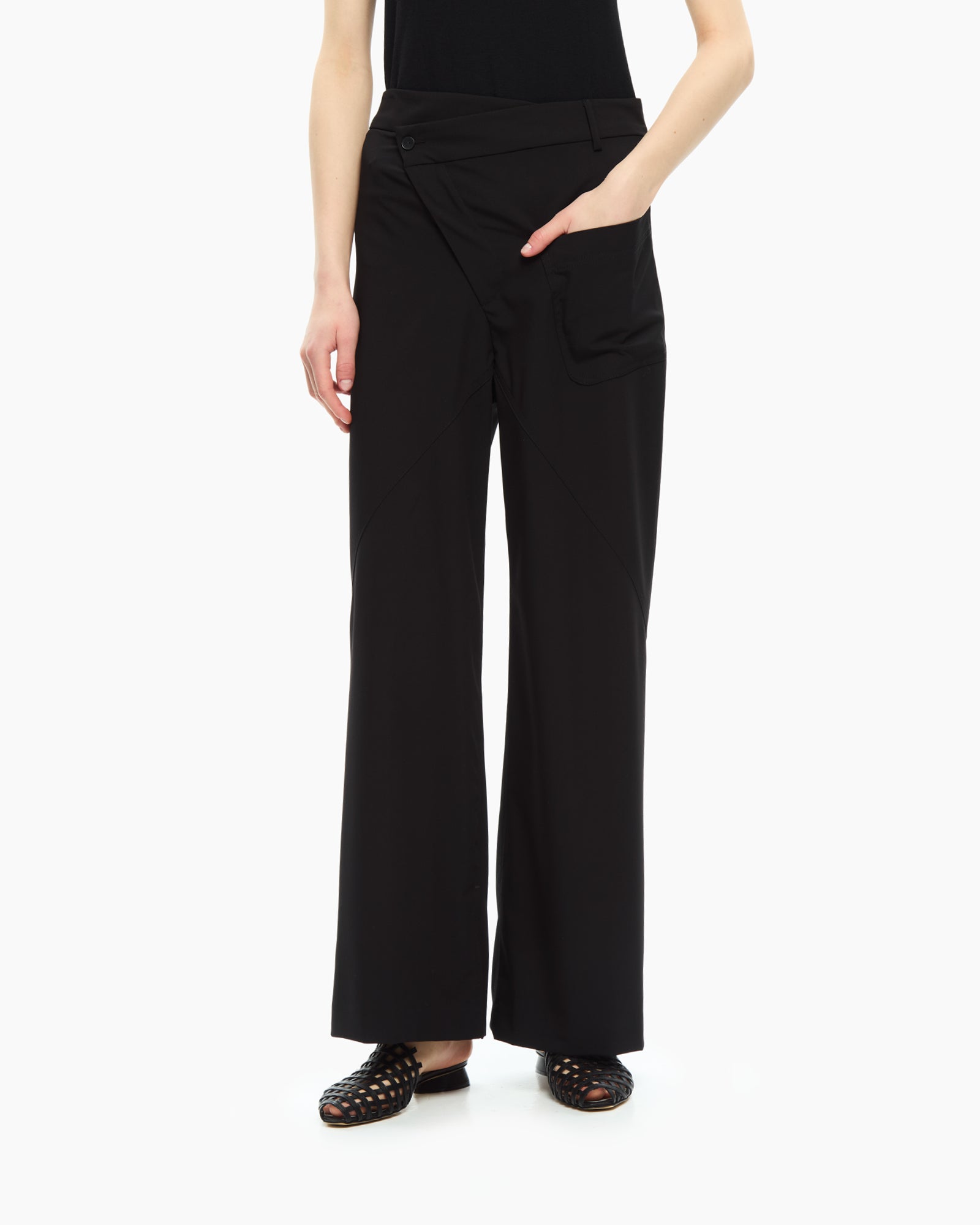 MLO Pantalone a vita alta NERO