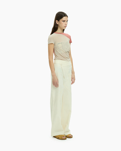 MLO Pantalone con dettagli asimmetrici BIANCO