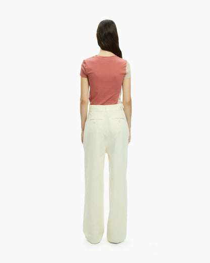 MLO Pantalone con dettagli asimmetrici BIANCO