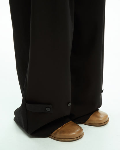 MLO Pantalone con pieghe frontali NERO