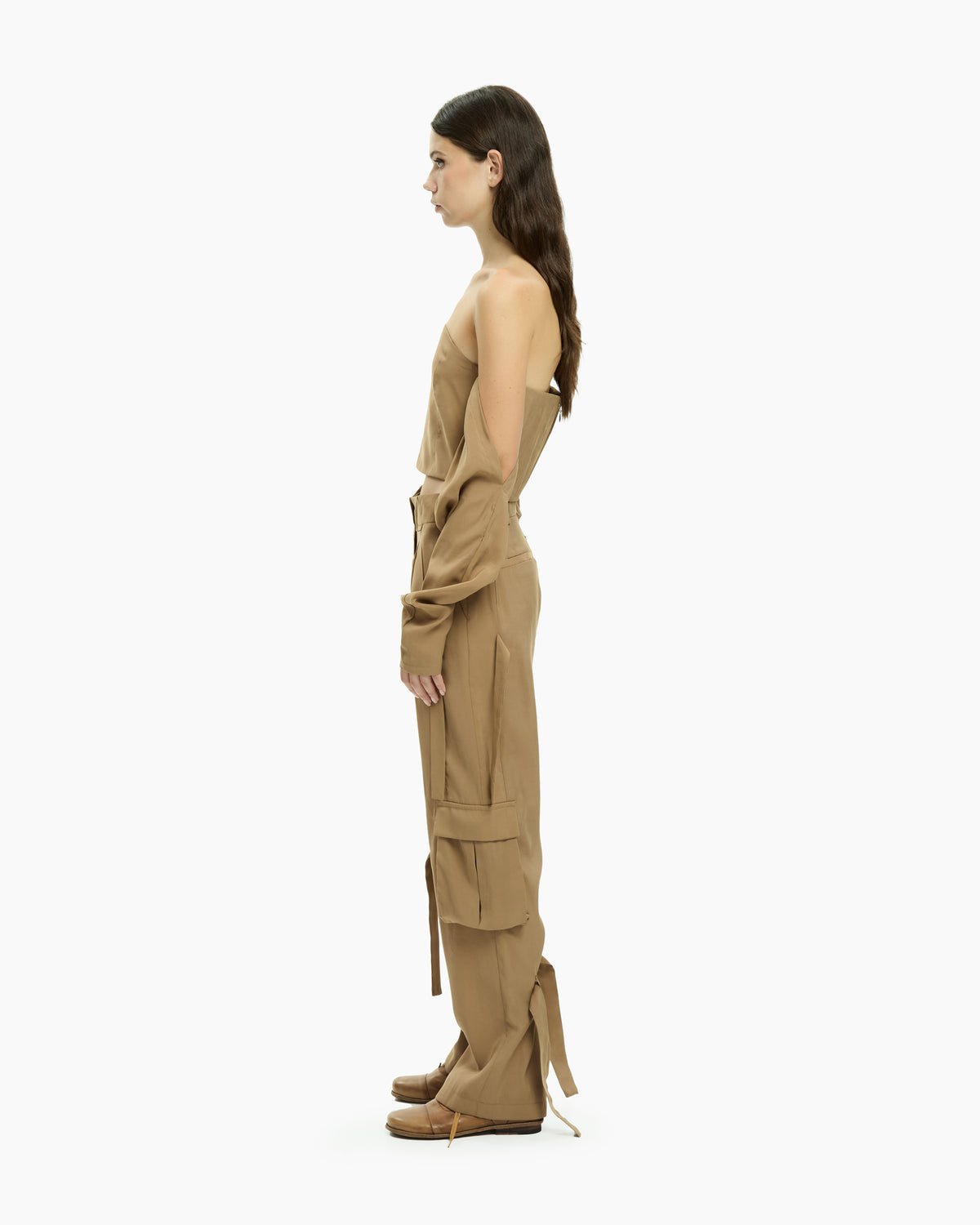 MLO Pantaloni cargo con tasche applicate BEIGE