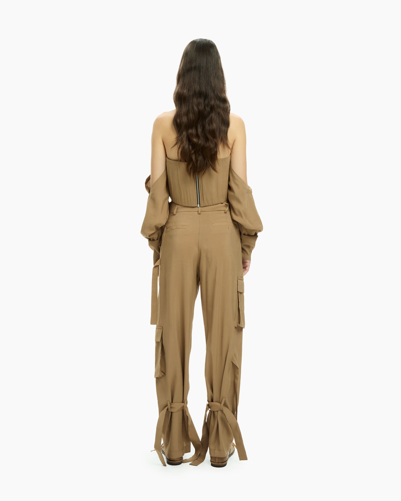 MLO Pantaloni cargo con tasche applicate BEIGE