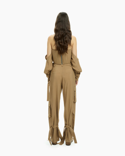 MLO Pantaloni cargo con tasche applicate BEIGE