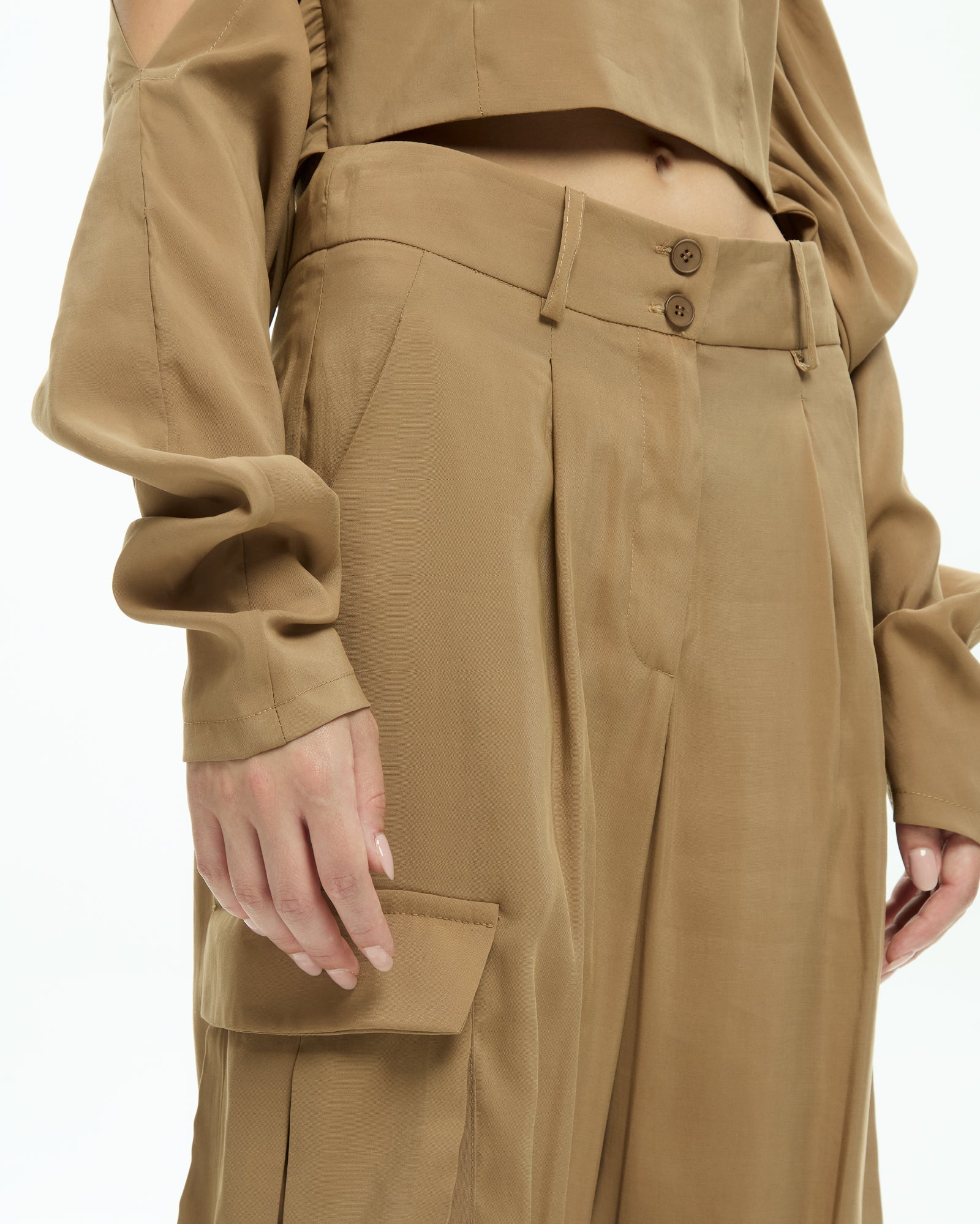 MLO Pantaloni cargo con tasche applicate BEIGE