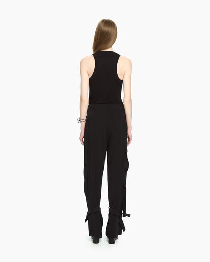 MLO Pantaloni cargo con tasche applicate NERO