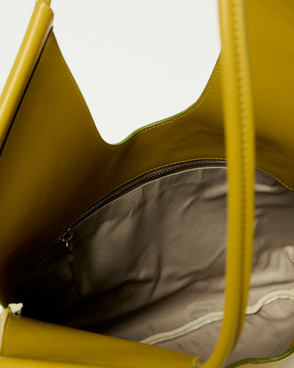 MLO Borsa a spalla dal design morbido GIALLO