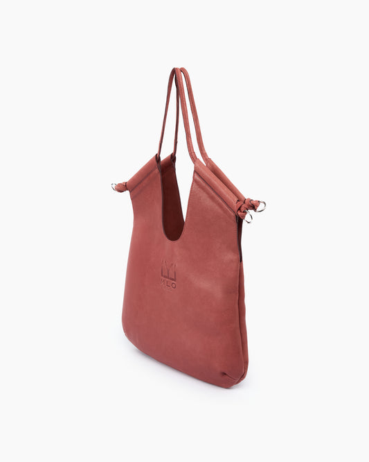 MLO Borsa a spalla dal design morbido MARRONE