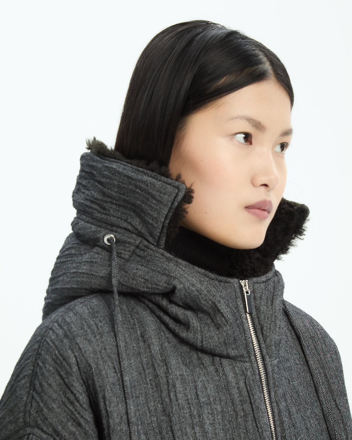 MLO Giacca cropped con cappuccio GRIGIO