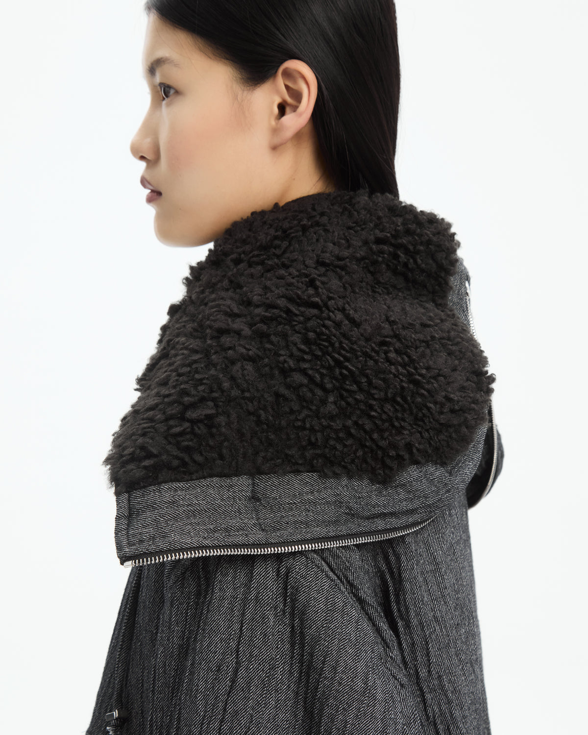 MLO Giacca cropped con cappuccio GRIGIO