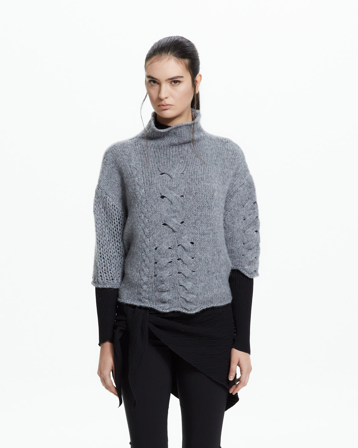 MLO Maglia intrecciata GRIGIO