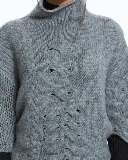 MLO Maglia intrecciata GRIGIO