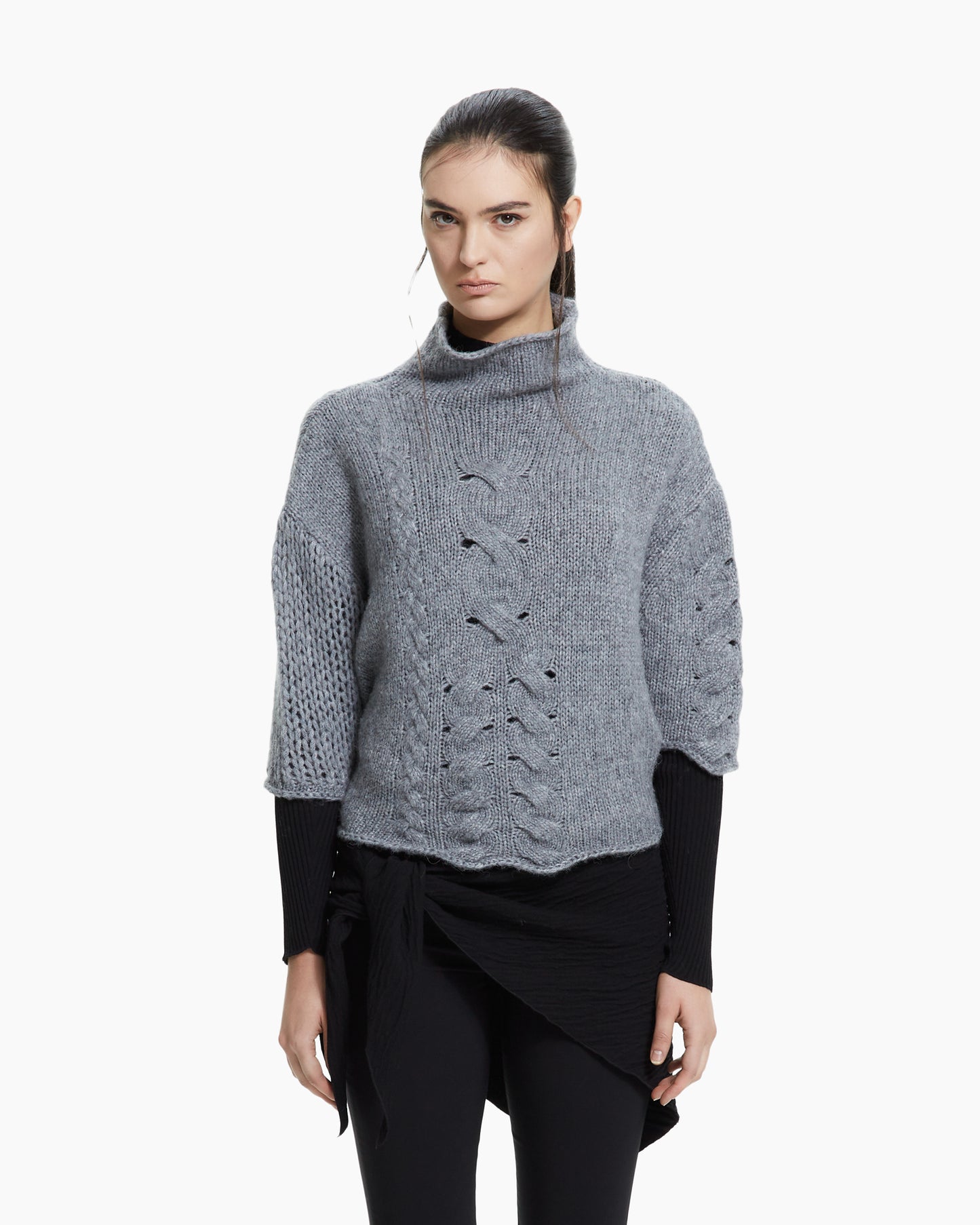 MLO Maglia intrecciata GRIGIO