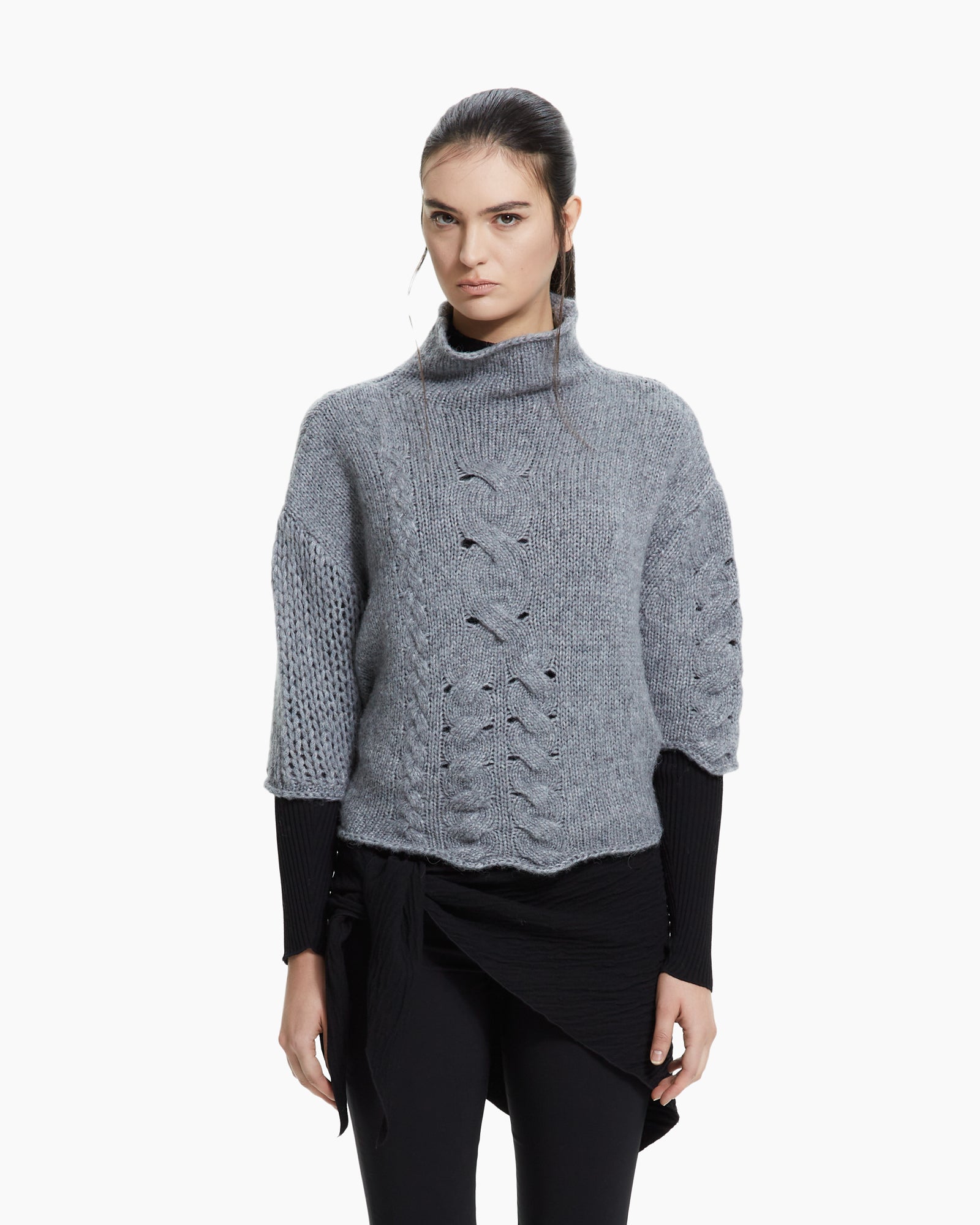 MLO Maglia intrecciata GRIGIO