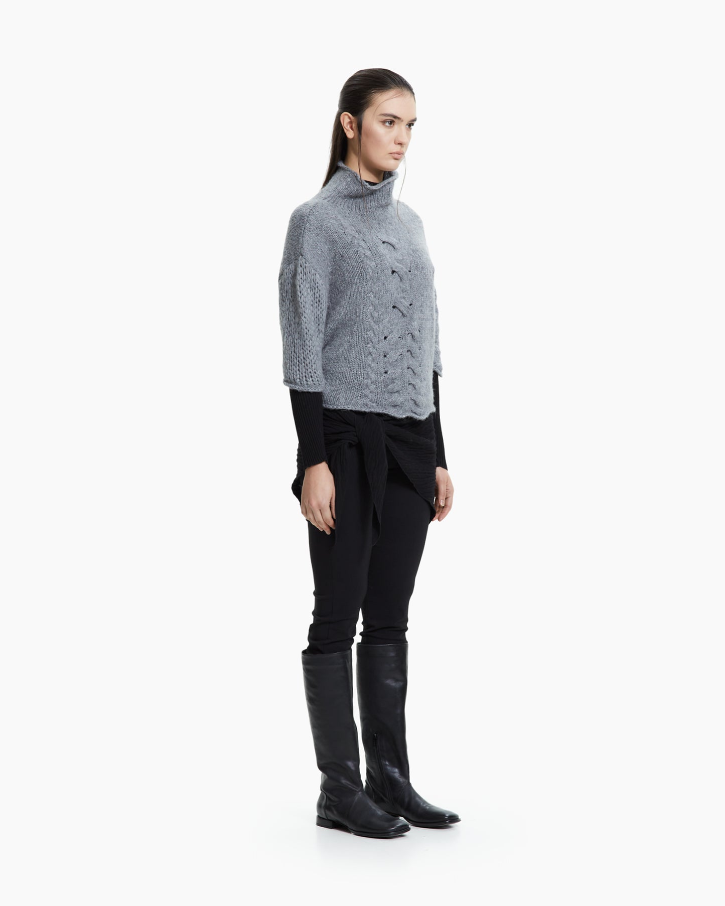 MLO Maglia intrecciata GRIGIO