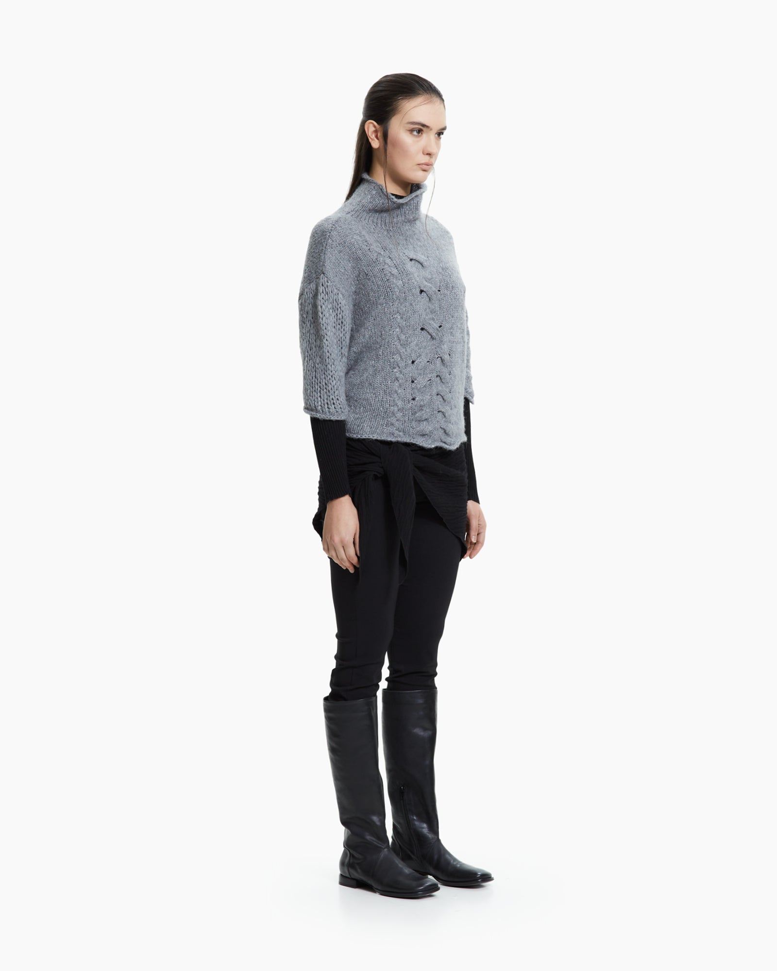 MLO Maglia intrecciata GRIGIO