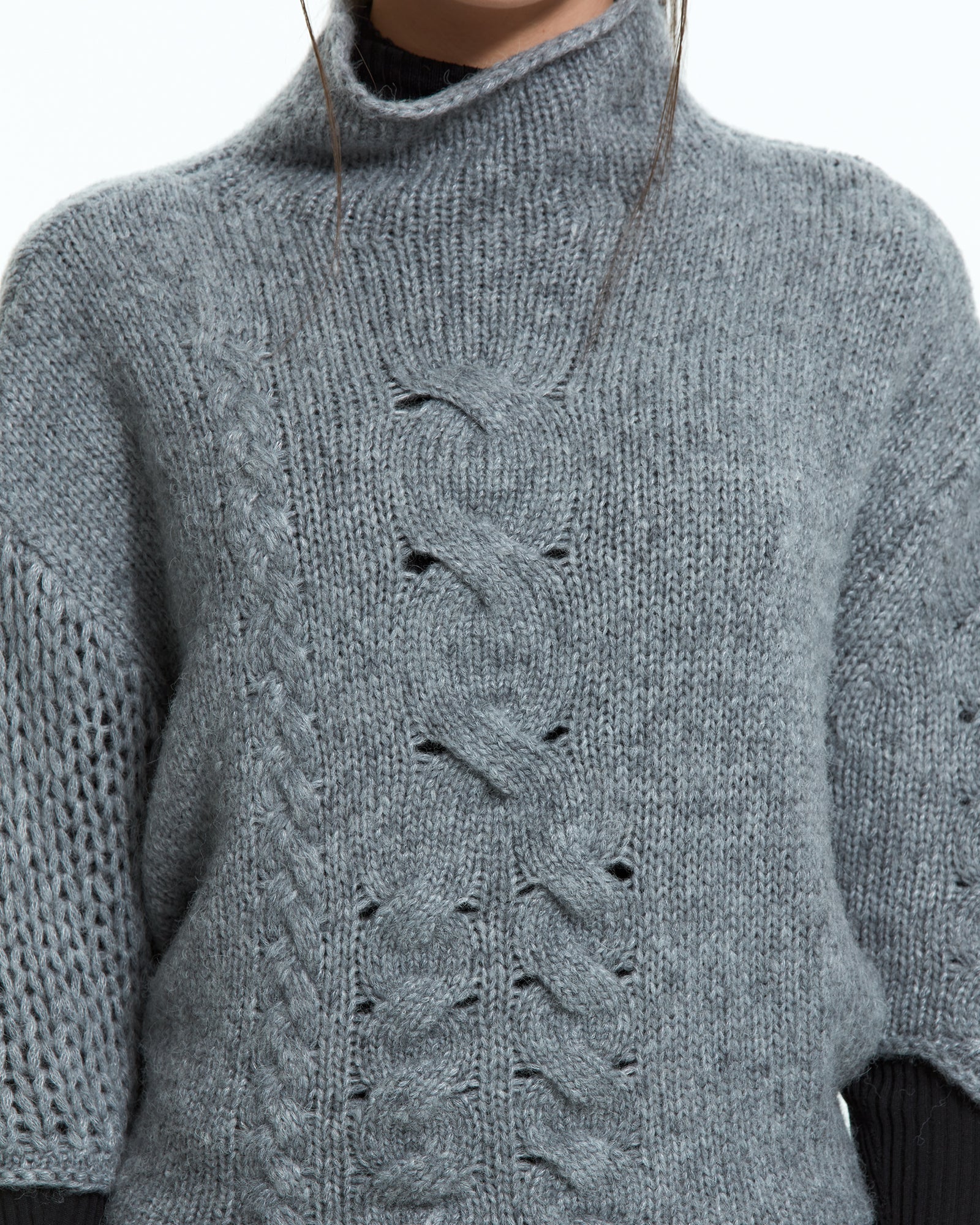 MLO Maglia intrecciata GRIGIO