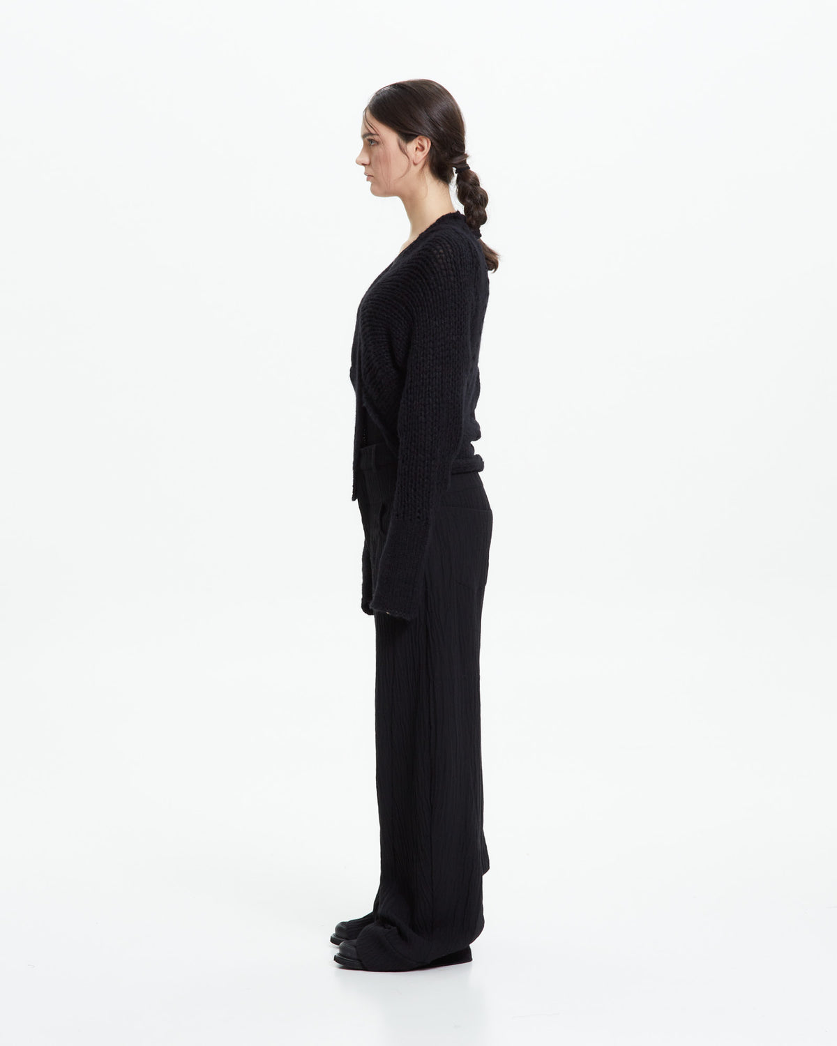 MLO Cardigan in maglia lavorata NERO