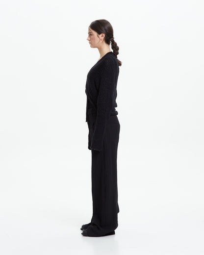 MLO Cardigan in maglia lavorata NERO