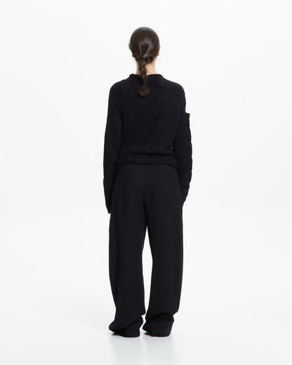 MLO Cardigan in maglia lavorata NERO
