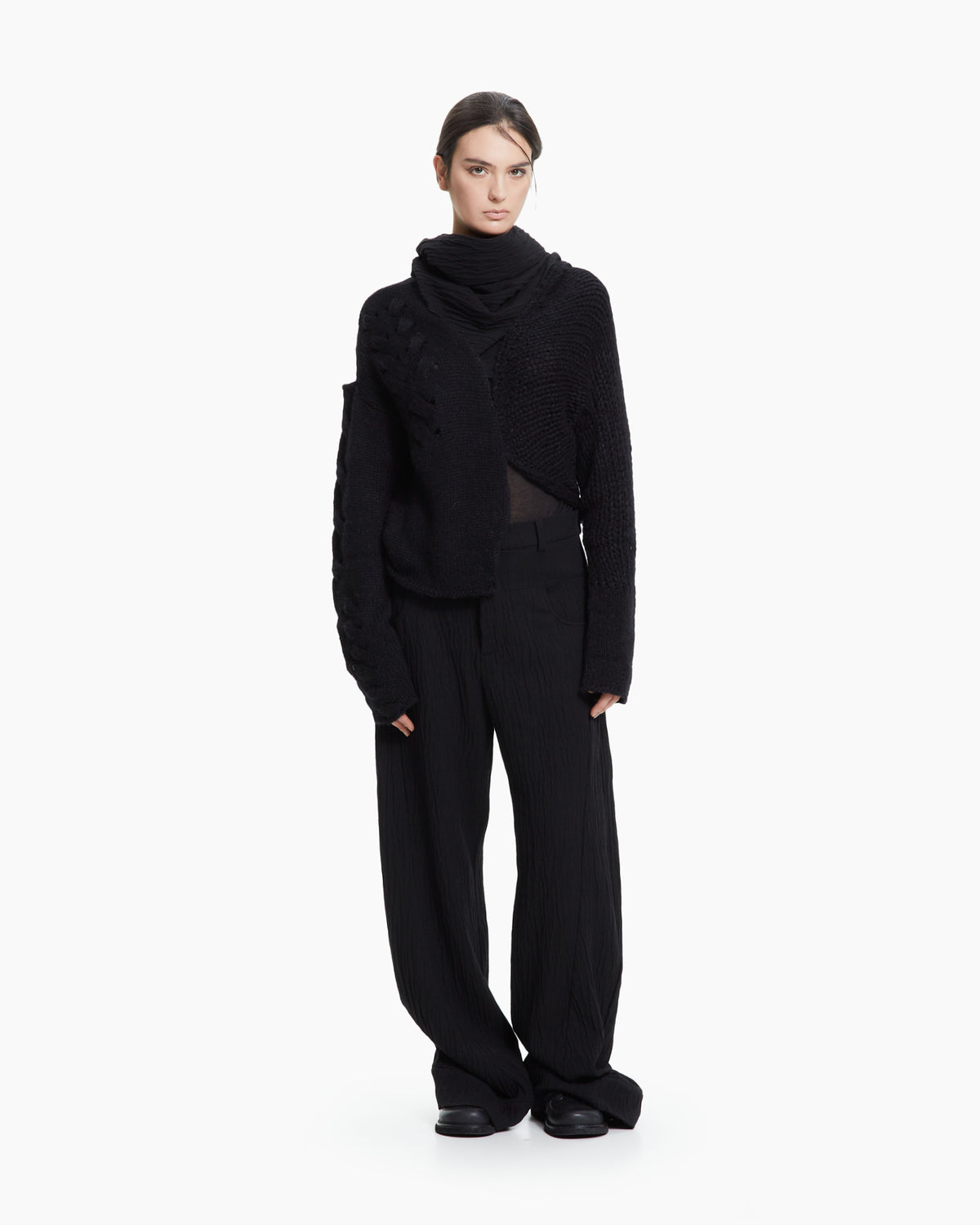 MLO Cardigan in maglia lavorata NERO