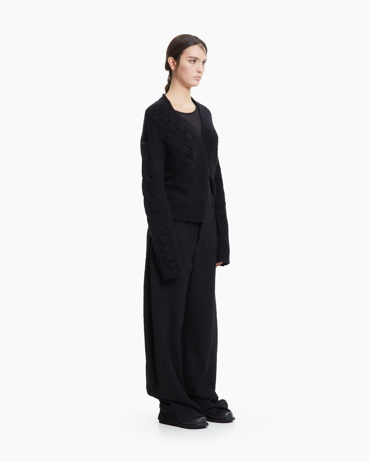 MLO Cardigan in maglia lavorata NERO