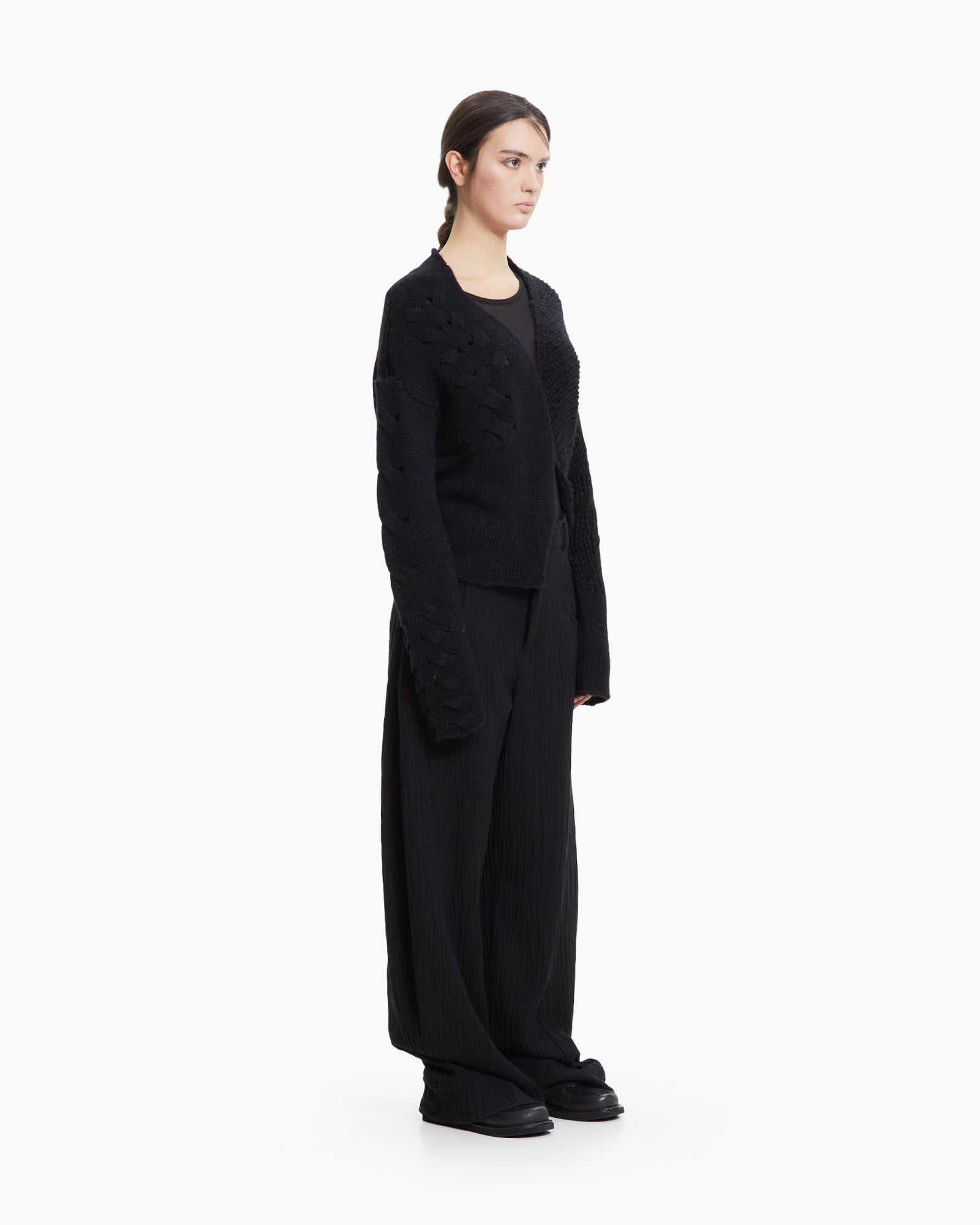 MLO Cardigan in maglia lavorata NERO