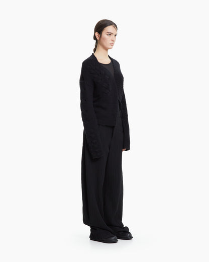 MLO Cardigan in maglia lavorata NERO