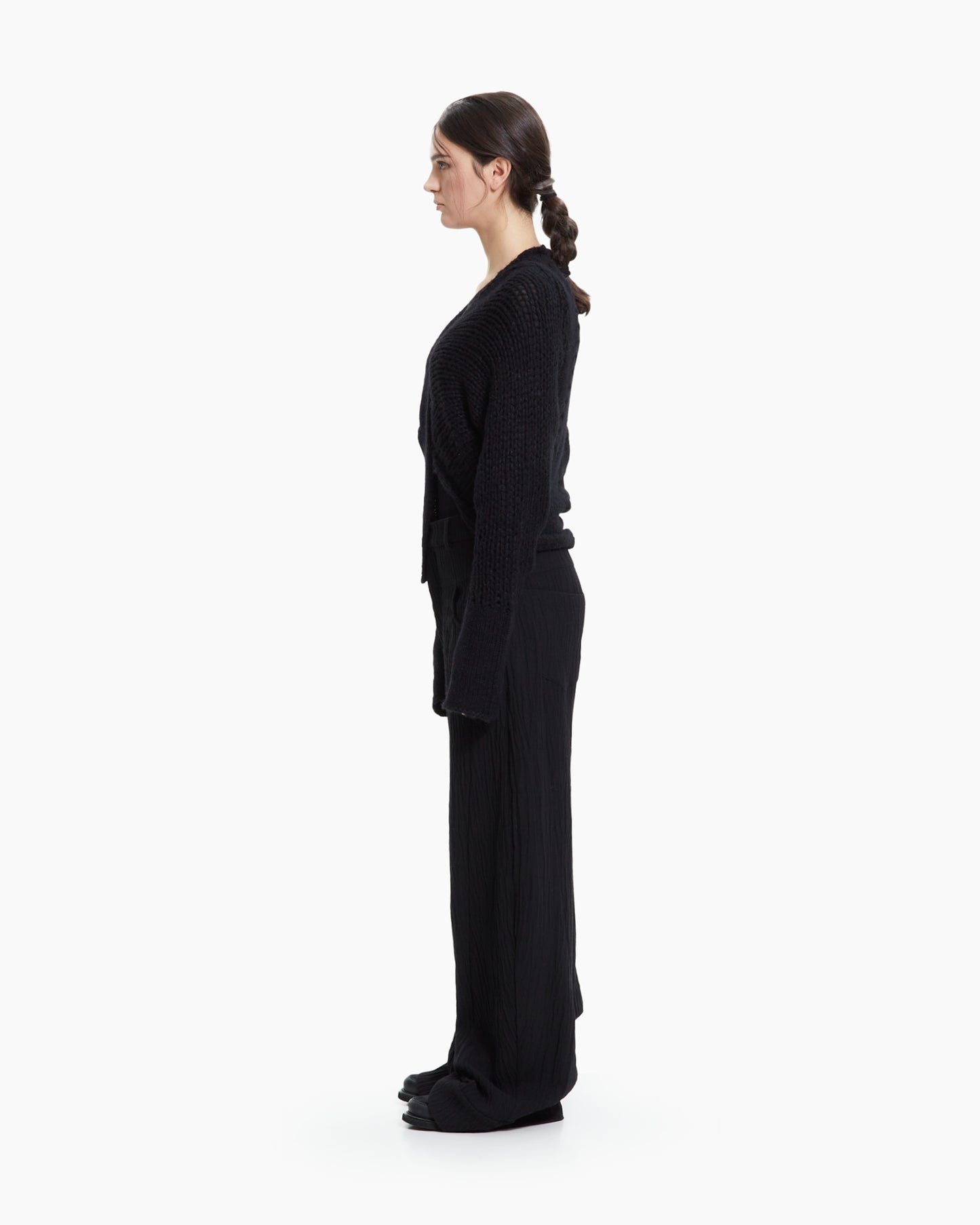 MLO Cardigan in maglia lavorata NERO