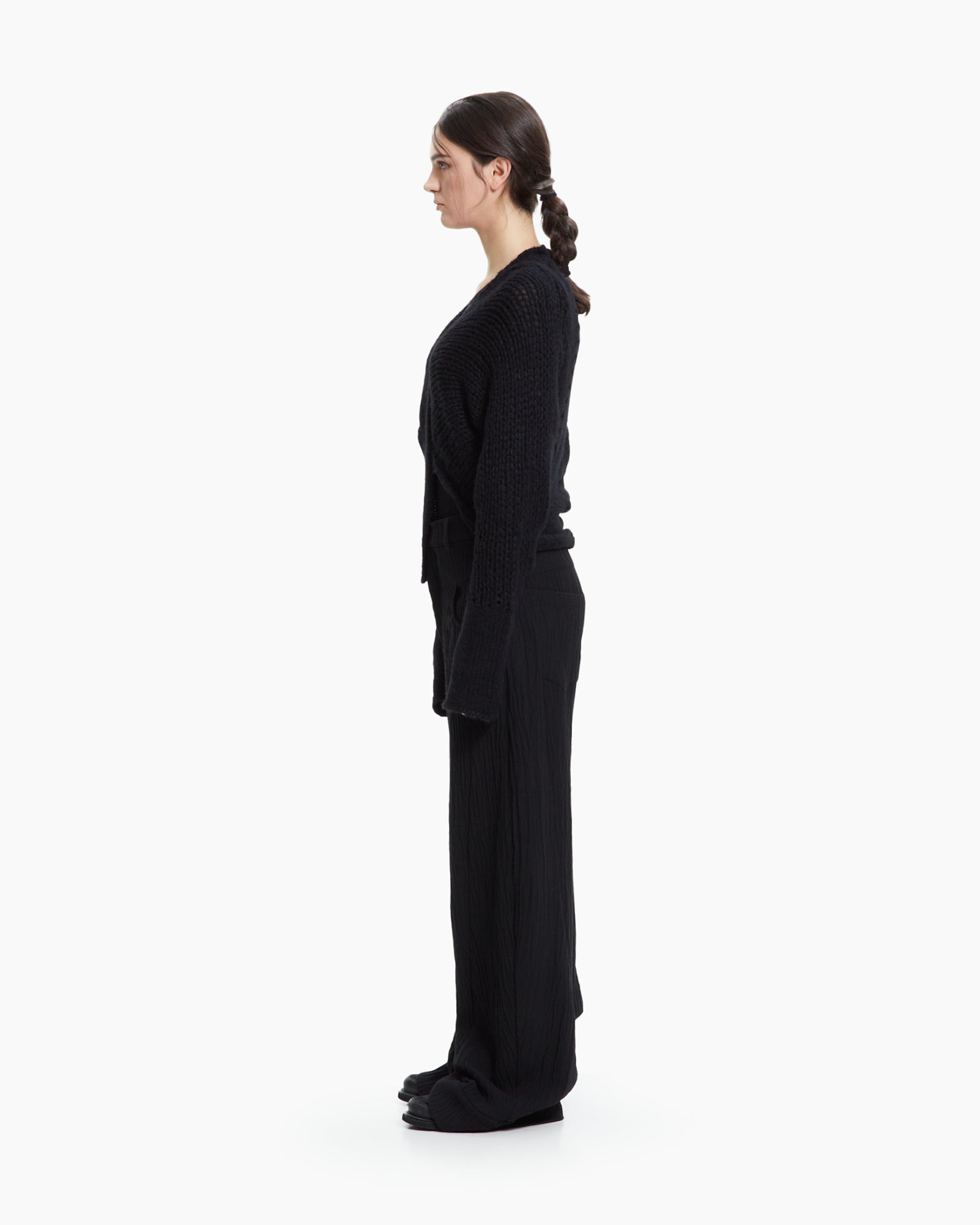 MLO Cardigan in maglia lavorata NERO