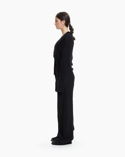 MLO Cardigan in maglia lavorata NERO