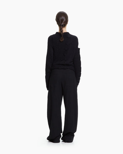MLO Cardigan in maglia lavorata NERO
