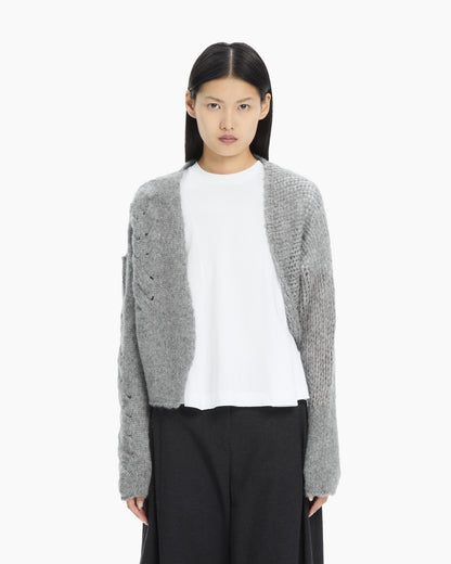 MLO Cardigan in maglia lavorata GRIGIO