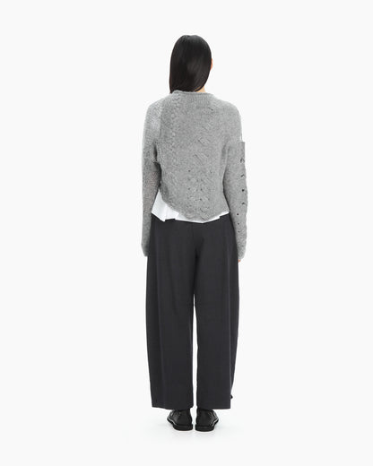 MLO Cardigan in maglia lavorata GRIGIO