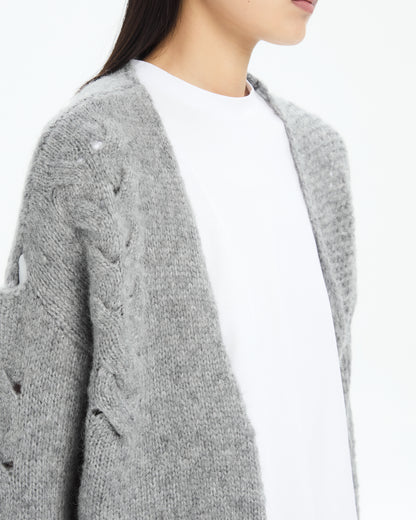 MLO Cardigan in maglia lavorata GRIGIO