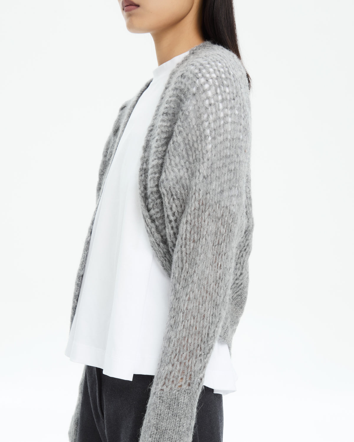 MLO Cardigan in maglia lavorata GRIGIO