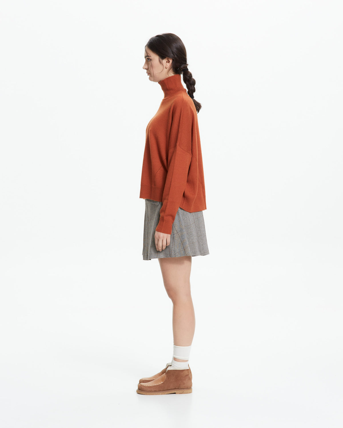 MLO Dolcevita in maglia rasata ARANCIONE