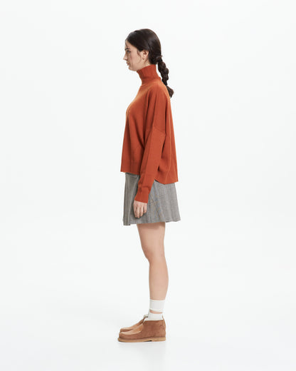 MLO Dolcevita in maglia rasata ARANCIONE