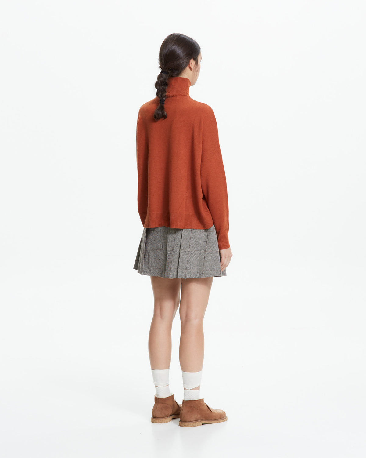 MLO Dolcevita in maglia rasata ARANCIONE