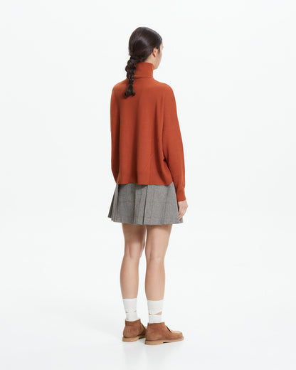 MLO Dolcevita in maglia rasata ARANCIONE