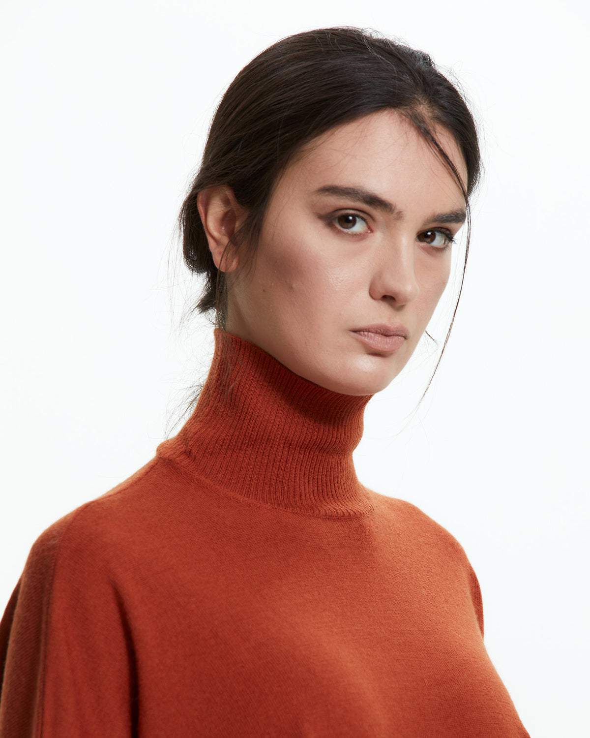 MLO Dolcevita in maglia rasata ARANCIONE