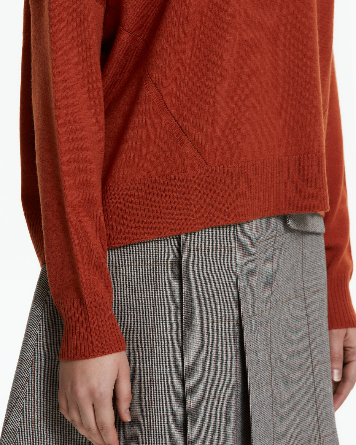 MLO Dolcevita in maglia rasata ARANCIONE