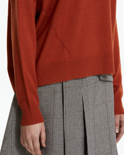 MLO Dolcevita in maglia rasata ARANCIONE