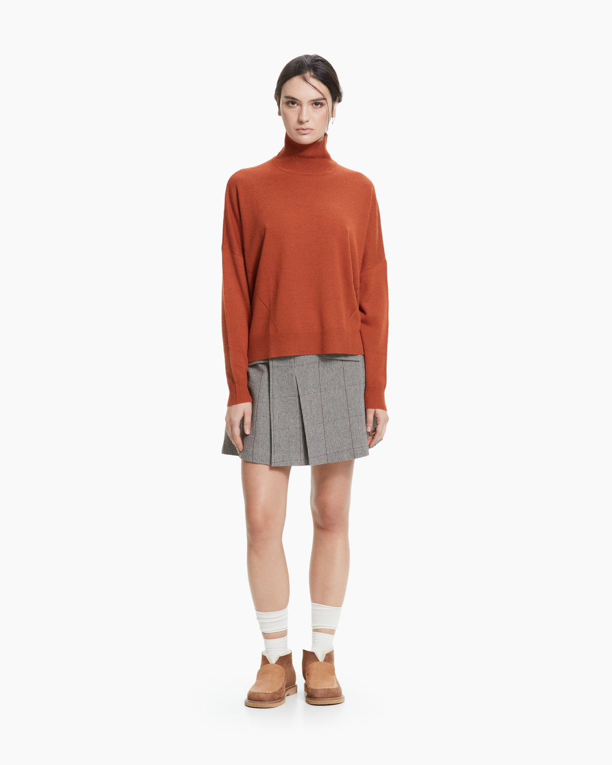 MLO Dolcevita in maglia rasata ARANCIONE