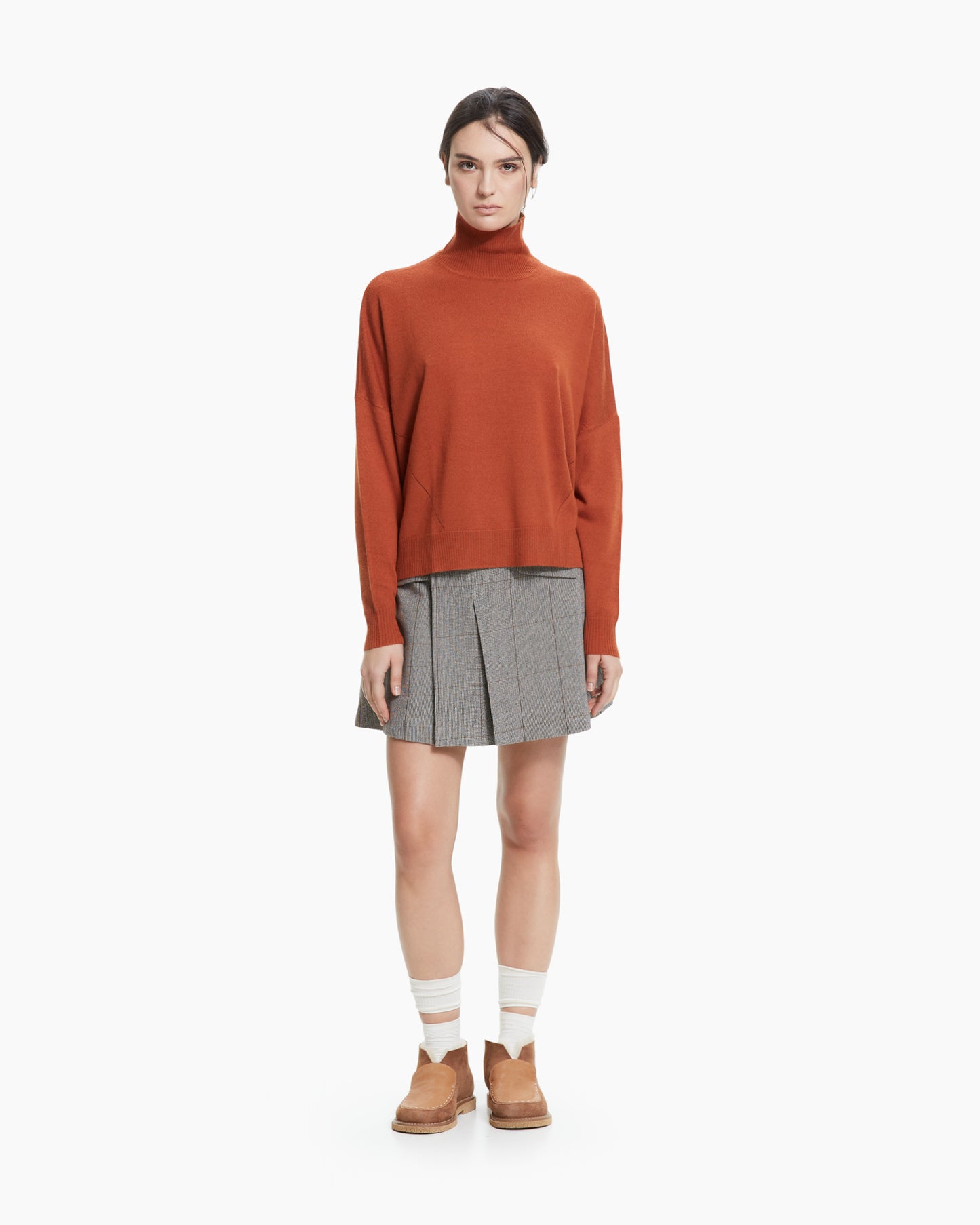 MLO Dolcevita in maglia rasata ARANCIONE