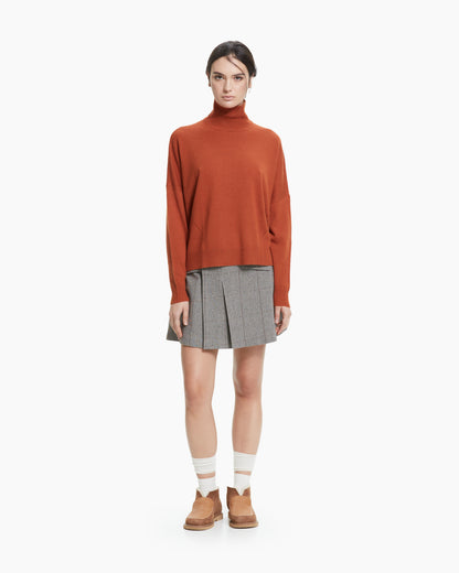 MLO Dolcevita in maglia rasata ARANCIONE