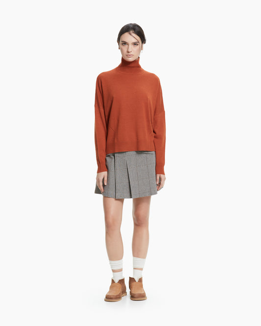 MLO Dolcevita in maglia rasata ARANCIONE