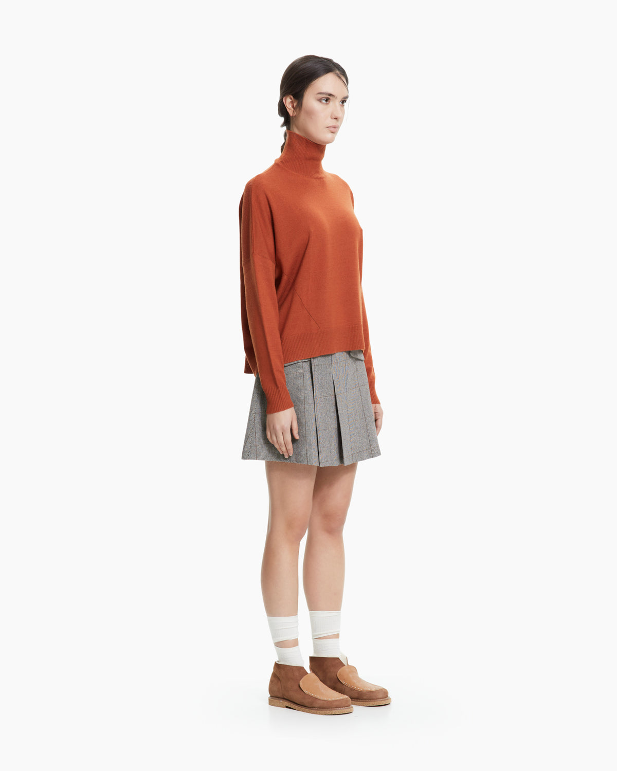 MLO Dolcevita in maglia rasata ARANCIONE