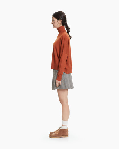 MLO Dolcevita in maglia rasata ARANCIONE